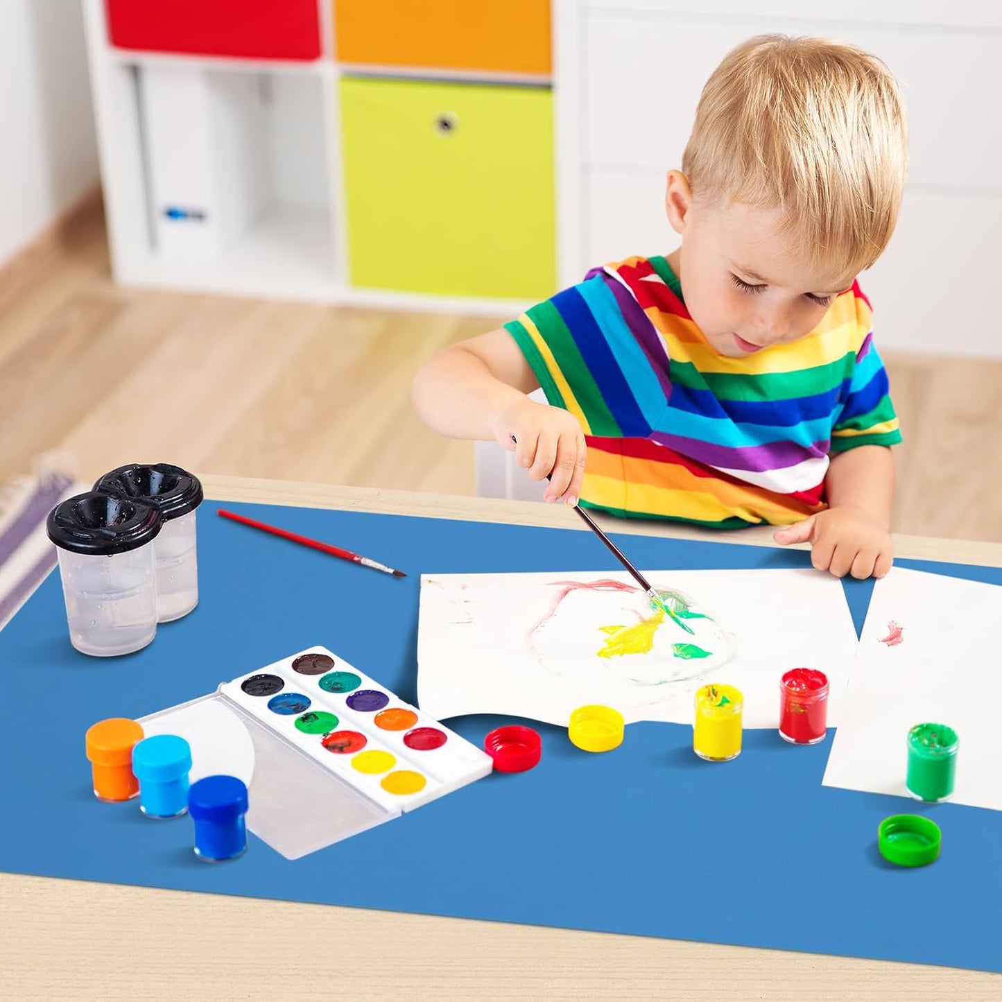 Silicone Mats for Kitchen Counter, Nonslip Silicone Mats for Crafts Countertop Protector Heat Resistant Mat (Light Blue, 78.7"L x 15.7"W)