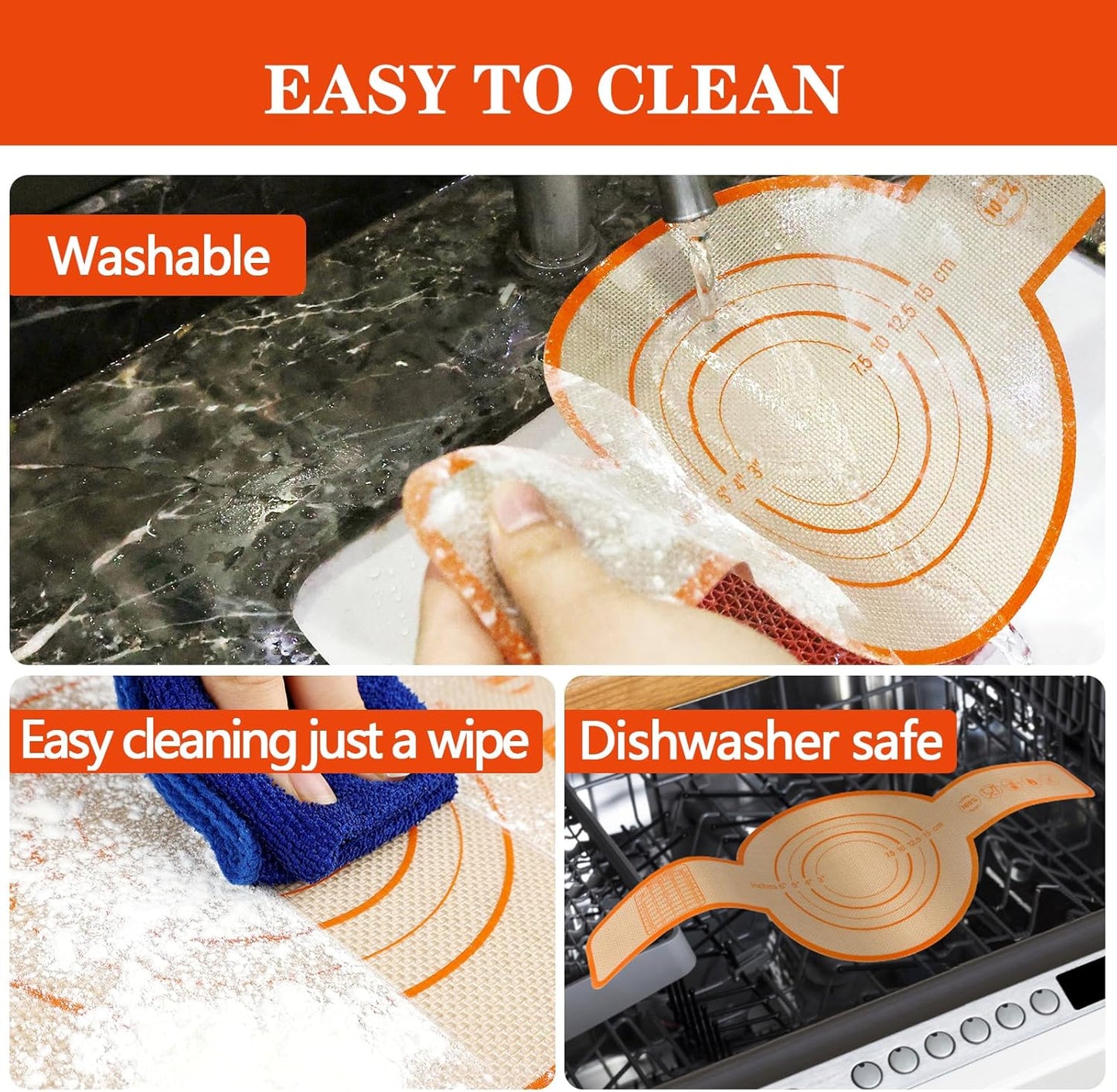 UBeesize Thickened Silicone Bread Sling, Reusable Sourdough Bread Baking Mat For Dutch Oven 2-8 Qrt, Non-Stick, Easy To Clean, With Extra Long Handles Bread Baking Sheet Liner